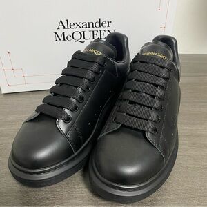 Alexander McQueen Black Leather Sneakers